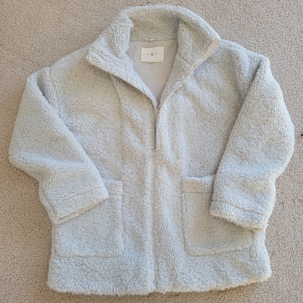 Lou & Grey Cream Cozy and Stylish Sherpa Teddy Jacket Size M - Picture 3 of 12